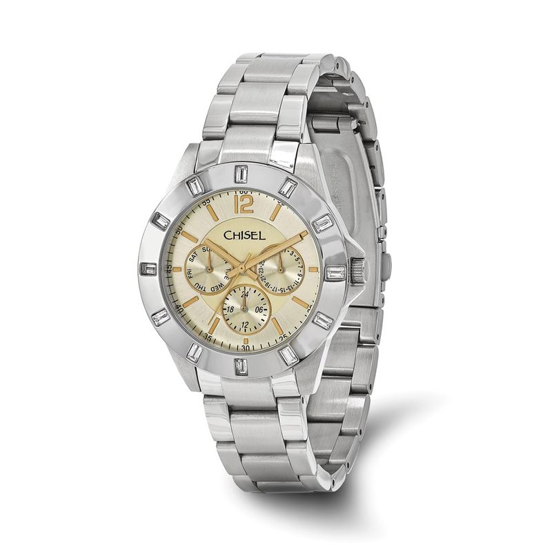 Chisel Mens Stainless Steel Champagne Dial Watch